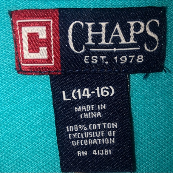Chaps Light Blue Polo - Picture 2 of 4